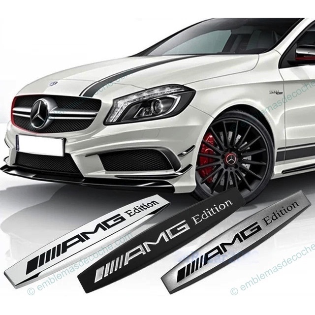 2 x EMBLEMAS LOGOS AMG EDITION LATERALES PARA MERCEDES BENZ ADHESIVO METAL 1 2 x emblemas logos amg edition laterales para mercedes benz adhesivo metal