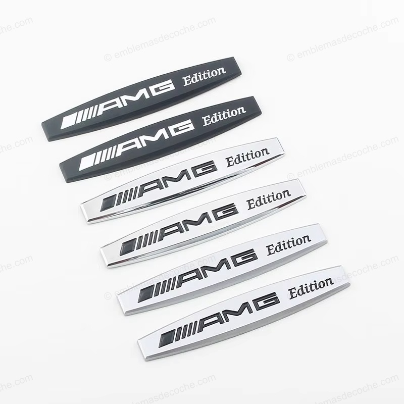 2 x EMBLEMAS LOGOS AMG EDITION LATERALES PARA MERCEDES BENZ ADHESIVO METAL 2 2 x emblemas logos amg edition laterales para mercedes benz adhesivo metal 2