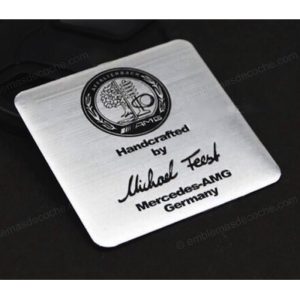 emblema logo amg affalterbach handcrafted by michael fest para mercedes benz adhesivo metal 2