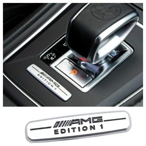 emblema logo amg edition 1 plateados para mercedes benz adhesivo metal