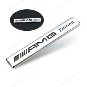 emblema logo amg edition plateado para mercedes benz adhesivo metal