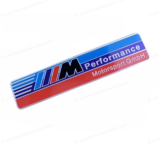 EMBLEMA LOGO BMW M PERFORMANCE MOTORSPORT GMBH ADHESIVO METAL 1 emblema bmw