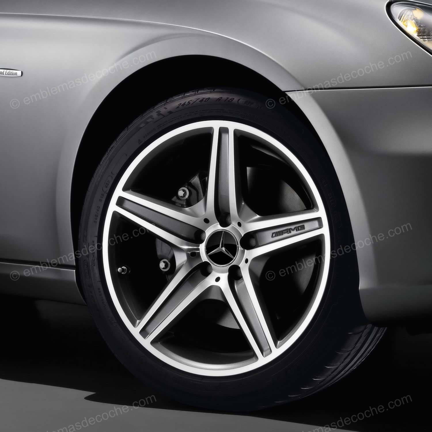 TAPABUJES CENTROS DE RUEDA LLANTA NEGROS Y CROMADOS PARA MERCEDES BENZ 75MM 2 tapabujes centros de rueda llanta negros y cromados para mercedes benz 75mm 2