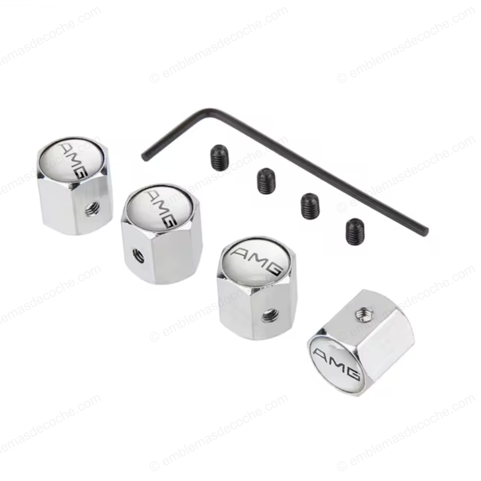 TAPONES AMG PARA MERCEDES BENZ ANTIRROBO PARA VÁLVULAS DE NEUMÁTICOS RUEDAS LLANTAS 1 tapones amg para mercedes benz antirrobo para valvulas de neumaticos ruedas llantas 5