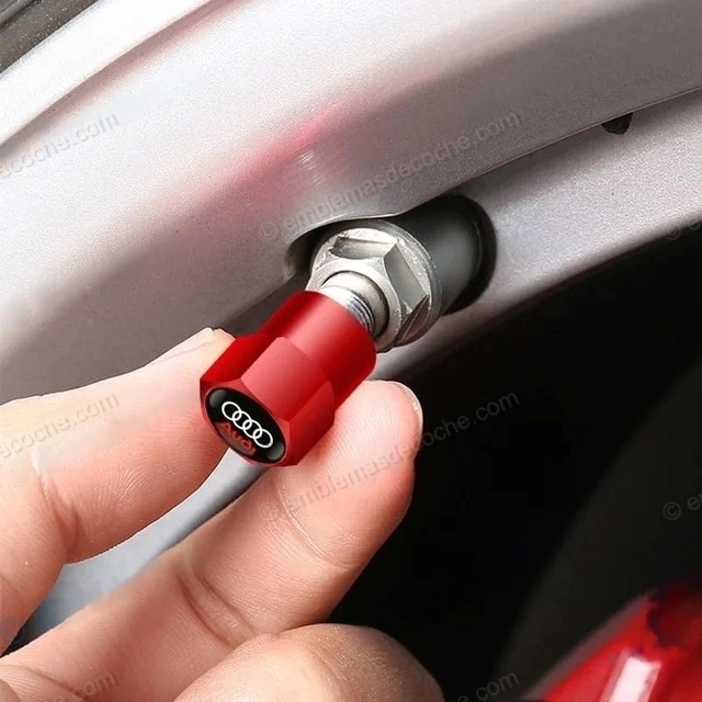 Tapones Audi rojos para valvulas neumaticos ruedas llantas 2 tapones audi rojos para valvulas de neumaticos ruedas llantas 2