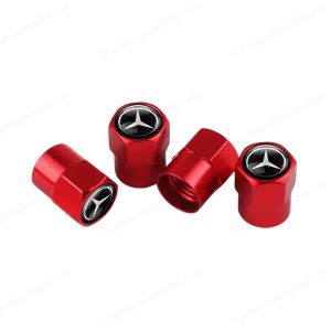 tapones mercedes benz rojos para valvulas de neumaticos ruedas llantas