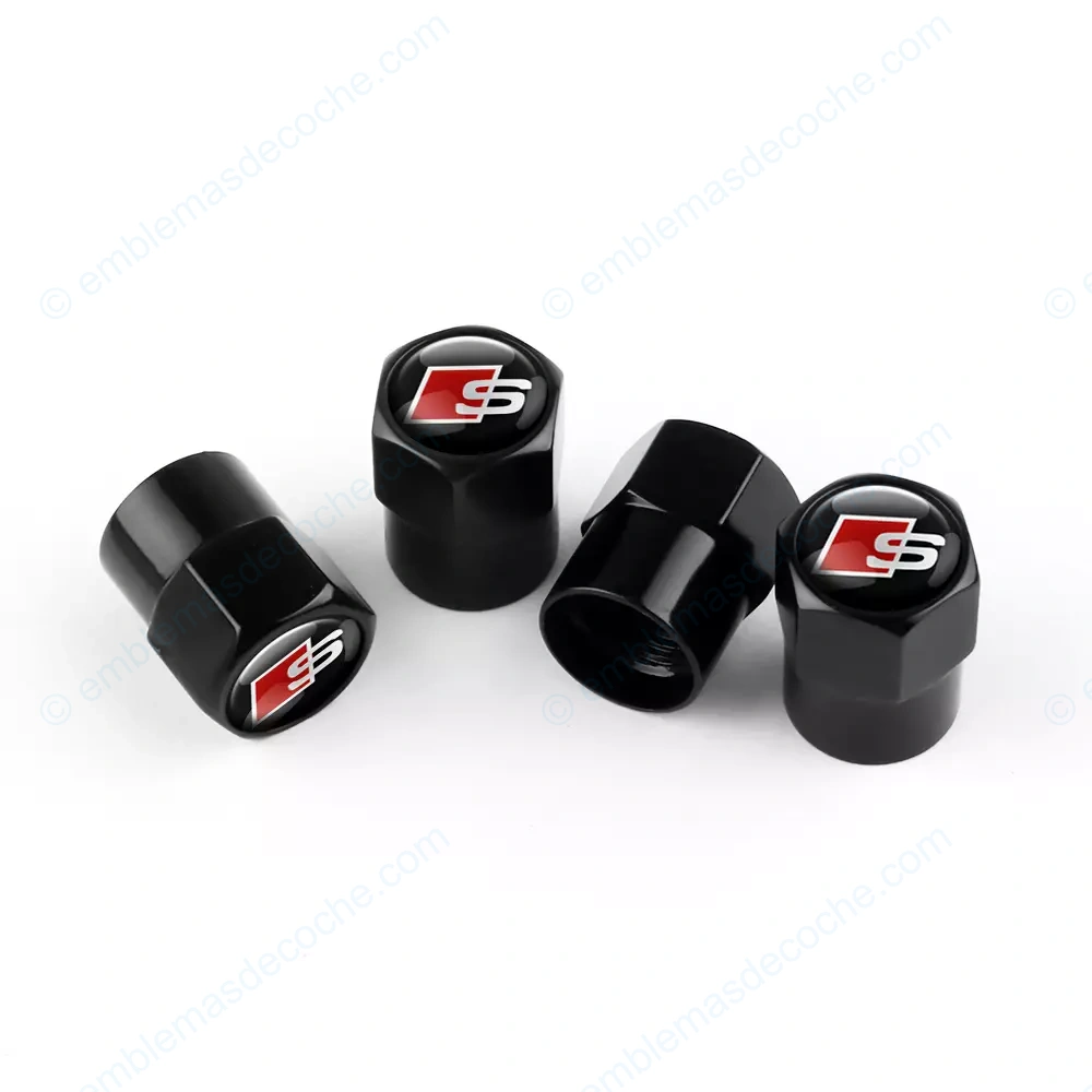 TAPONES S SLINE AUDI NEGROS PARA VÁLVULAS DE NEUMÁTICOS RUEDAS LLANTAS 1 tapones-s-sline-audi-negros-para-valvulas-de-neumaticos-ruedas-llantas