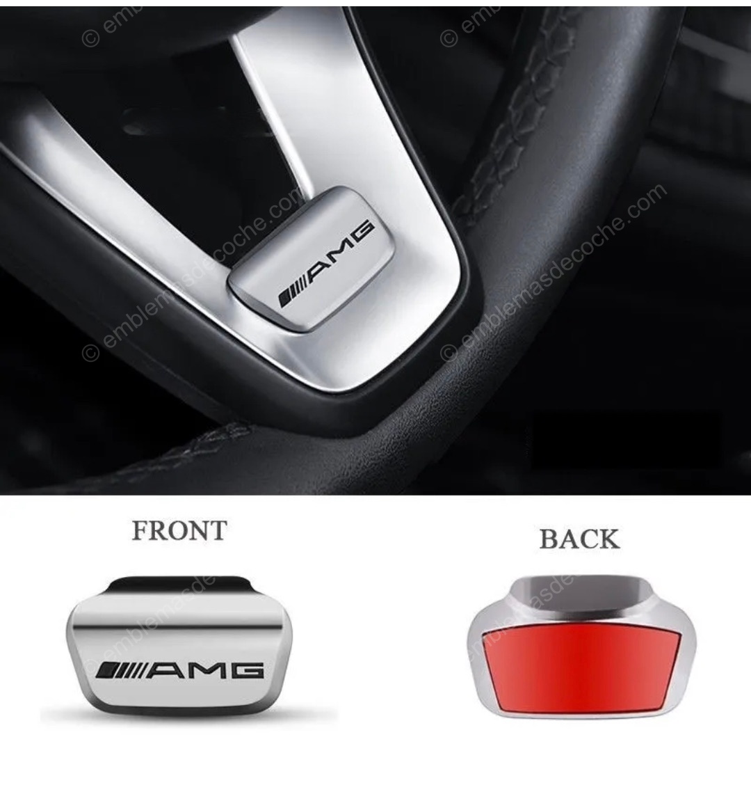 EMBLEMA LOGO AMG PARA VOLANTE MERCEDES ADHESIVO 1 emblema logo amg para volante mercedes adhesivo 5