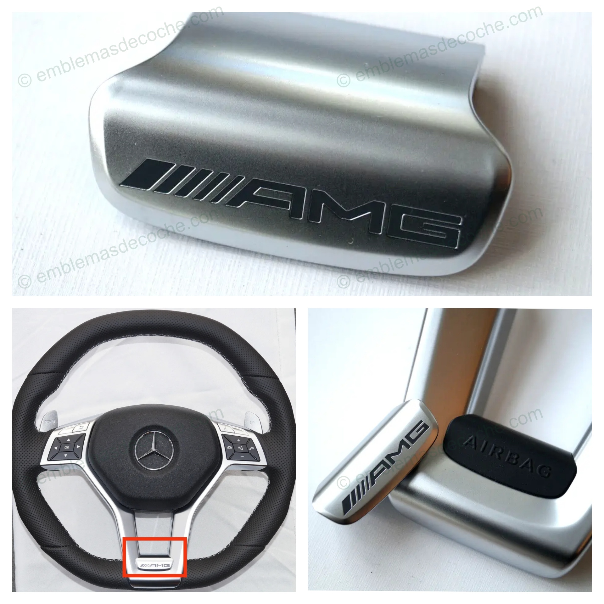 EMBLEMA LOGO AMG PARA VOLANTE MERCEDES ADHESIVO 1 emblema logo amg para volante mercedes adhesivo 6