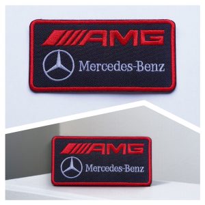 Parche Adhesivo Bordado AMG Mercedes Benz 10x5 cm